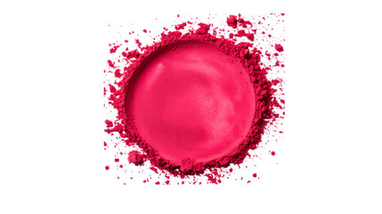 Wall Mural - pink color pigment, circular, scattered powder, vibrant, abstract, cut out transparent