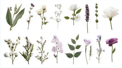 Poster - collection of fresh flowers displayed artistically for decorative purposes in a light, airy setting