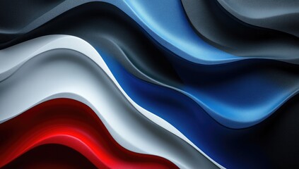 Aufkleber - Abstract wavy shapes in vibrant colors