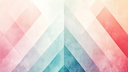 Fototapete - Abstract geometric pattern with soft pastel colors