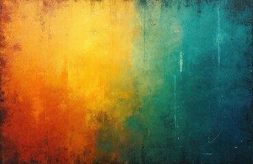 Poster - Abstract colorful scratched film background texture with grunge overlay. Scratched surface, noise create vintage retro effect. Perfect for artistic design, grunge layouts, graphic design projects,