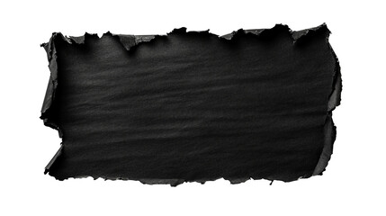 Wall Mural - torn sheet black paper, ragged edges, dark, abstract, texture, grunge, cut out transparent