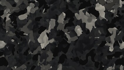 Fototapete - Abstract grayscale camouflage pattern (1)