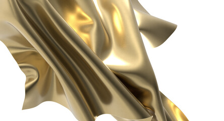 Poster - Golden Fabric Drape