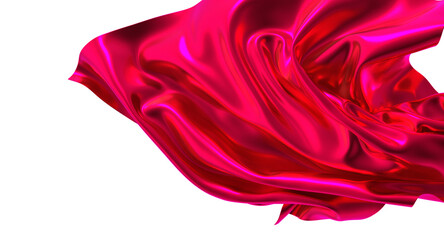Poster - Flowing red satin soft and luxurious