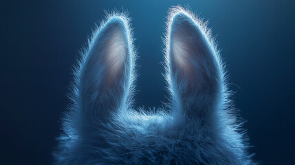 Fototapete - close-up of fluffy white fur texture, long hairs creating a soft appearance, showcasing gentle and d