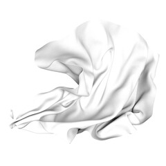 Poster - White Fabric Draped in Motion