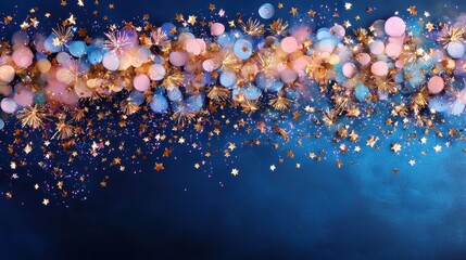 Poster - Mesmerizing Fireworks Display in Warm Golden Tones Creating a Stunning Visual Experience for Celebrations
