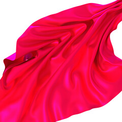 Poster - a vibrant splash of pink silk the perfect backdrop for your next design