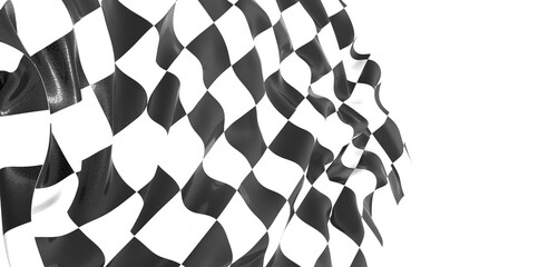Aufkleber - waving racing finish flag in