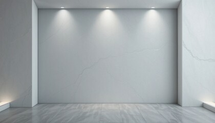 Poster - Artistic display space modern gallery interior photo minimalist environment wide angle view contemporary design for creative inspiration