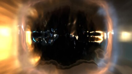 Poster - Animation Of Liquid Surface With Glowing Lights