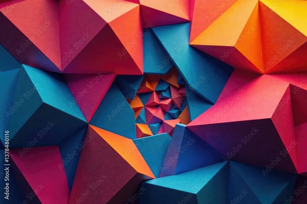 Geometric shapes revealing a hidden pattern, only partially formed ...