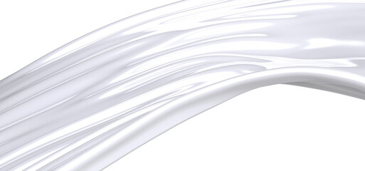 Poster - A close-up shot of a white fabric with soft folds and wrinkles, creating a smooth and elegant texture