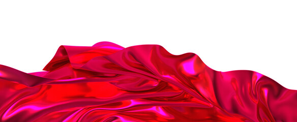 Poster - Flowing red satin soft and luxurious