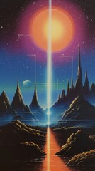 Wall Mural - galaxy landscape astronomy outdoors.