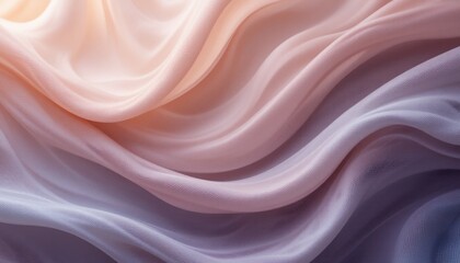 Poster - Flowing fabric textures abstract art soft drapery patterns digital imagery close-up view aesthetic design inspiration