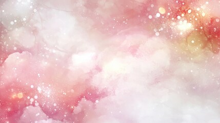 Poster - Dreamy soft pink watercolor background with delicate textures and bokeh effects
