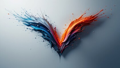 Poster - Creative explosion of colorful paint splashes symbolizing change modern art gallery digital artwork contemporary environment artistic perspective