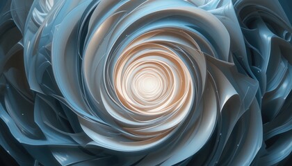 Poster - Swirling abstract flower design digital art vibrant colors creative environment close-up view nature-inspired concept for visual appeal