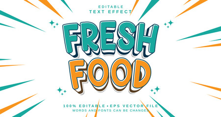 Poster - Editable text style effect - Fresh Food text style theme.