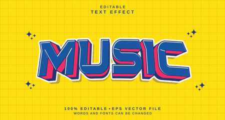 Poster - Editable text style effect - Music text style theme.