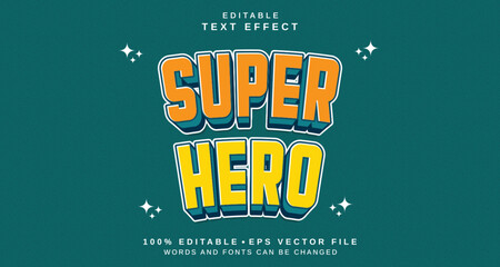 Poster - Editable text style effect - Super Hero text style theme.