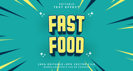 Poster - Editable text style effect - Fast Food text style theme.