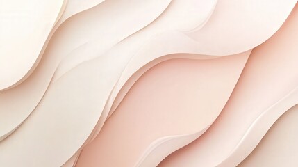 Poster - soothing, pastel-colored abstract background with smooth cut paper layers.