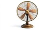 © anong - Classic portable fan isolated on white background product photography minimalist setting studio view home decor concept