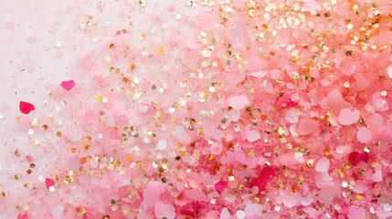 Poster - confetti and glitter background, designed for wedding or romantic event invitations