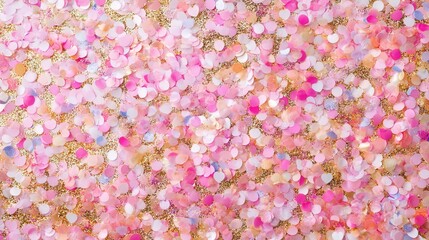 Poster - confetti and glitter background, designed for wedding or romantic event invitations