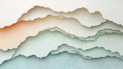 Aufkleber - pastel-toned background with abstract cut paper layers, offering a subtle but engaging design for creative projects. Perfect for website banners, event promotions, or digital content on social media