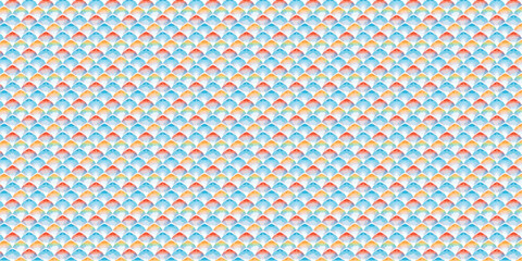 seamless pattern of colorful fish scales texture design for textile background and wallpaper vector 