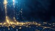 © Adisorn - Intricate Digital Network Visualization with Interconnected Glowing Data Points Under Deep Blue Illumination