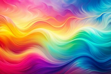 Poster - Vibrant abstract gradient with smooth, blended hues creating a soft, dreamy, and colorful visual effect