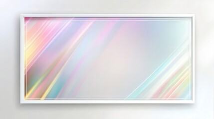 Poster - elegant, abstract holographic design framed in white, offering ample space for personalized text. Ideal for invitations, greeting cards, and creative banners.