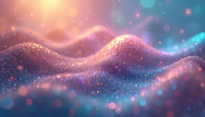 Poster - abstract holographic background pastel colors glitter. soft template, seamless trendy backdrop featu