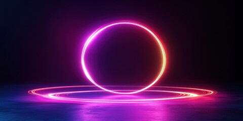 Wall Mural - glowing neon sign