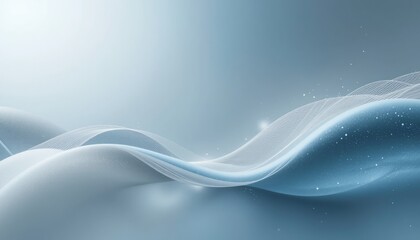 Poster - Fluid motion waves abstract digital art blue tones calm environment top-down perspective visual serenity for modern design