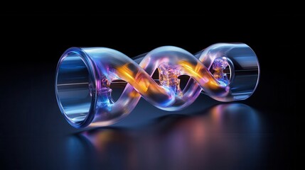 Poster - A long, twisted tube of glowing colors