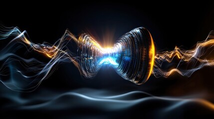 Poster - A colorful, swirling vortex of light and sound