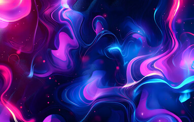 Poster - Abstract background with colorful neon glowing waves, sound and music vector illustration design