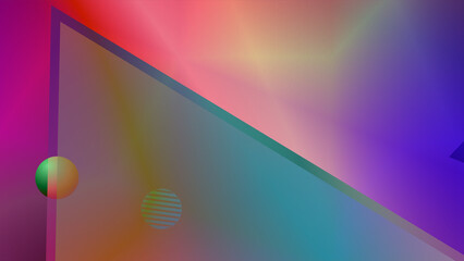Leinwandbilder - Geometric shape. Color gradient. Noise grain. Business, technology. Design. Minimal.