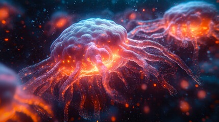 Poster - Neural Network and Neurotransmitter Exchange in Dynamic 3D Rendering