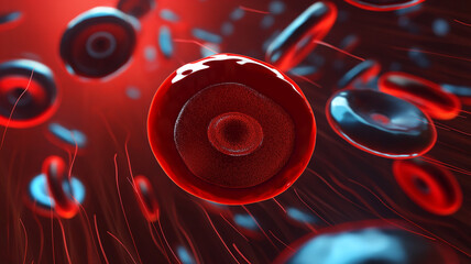 Aufkleber - This Synthetic blood cells showcase the future of nanomedicine and fluid transport solutions.