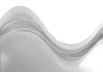 Poster - Abstract white background with waves