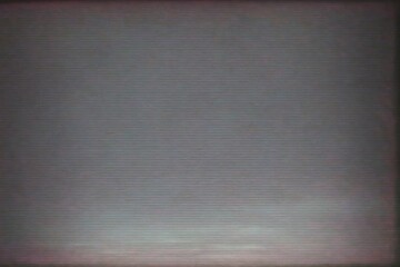 Poster - Vintage television screen displaying static noise with subtle color hues, evoking a nostalgic sense of old-fashioned technology and broadcasting