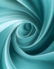 Poster - A swirling blue fractal design with light spirals and motion