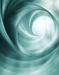 Poster - A teal spiral background with light green accents, perfect for creating an elegant and modern design element